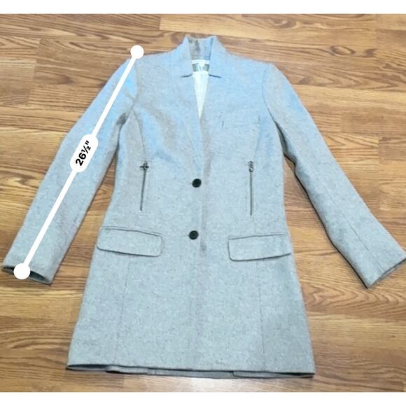 Veronica Beard gray dickey compatible Melange Wool Cashmere Blend coat size 4 - Picture 9 of 16
